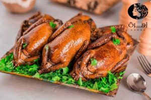 طريقة عمل الحمام المحشي بالفريك والأرز
