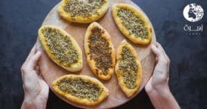 خبز منقوشة الزعتر